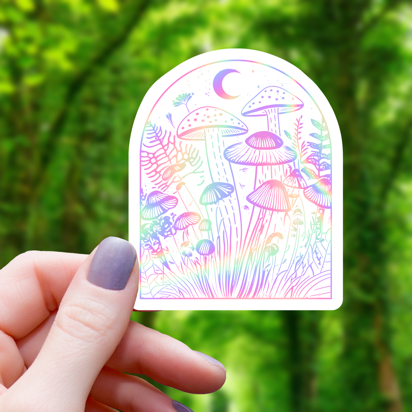 Prism Magical Mushroom Sticker - 3"