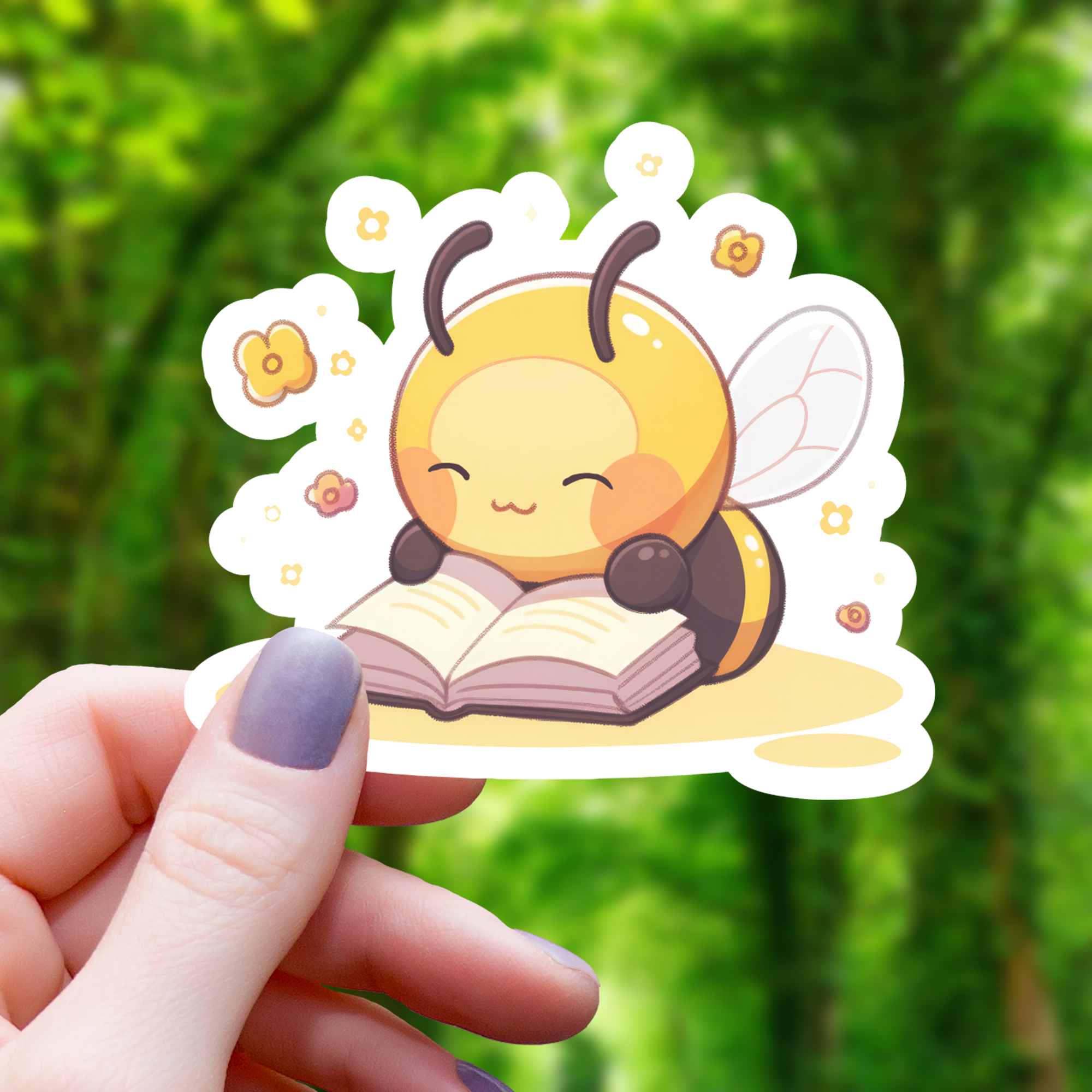 Reading Bee Sticker - 3"