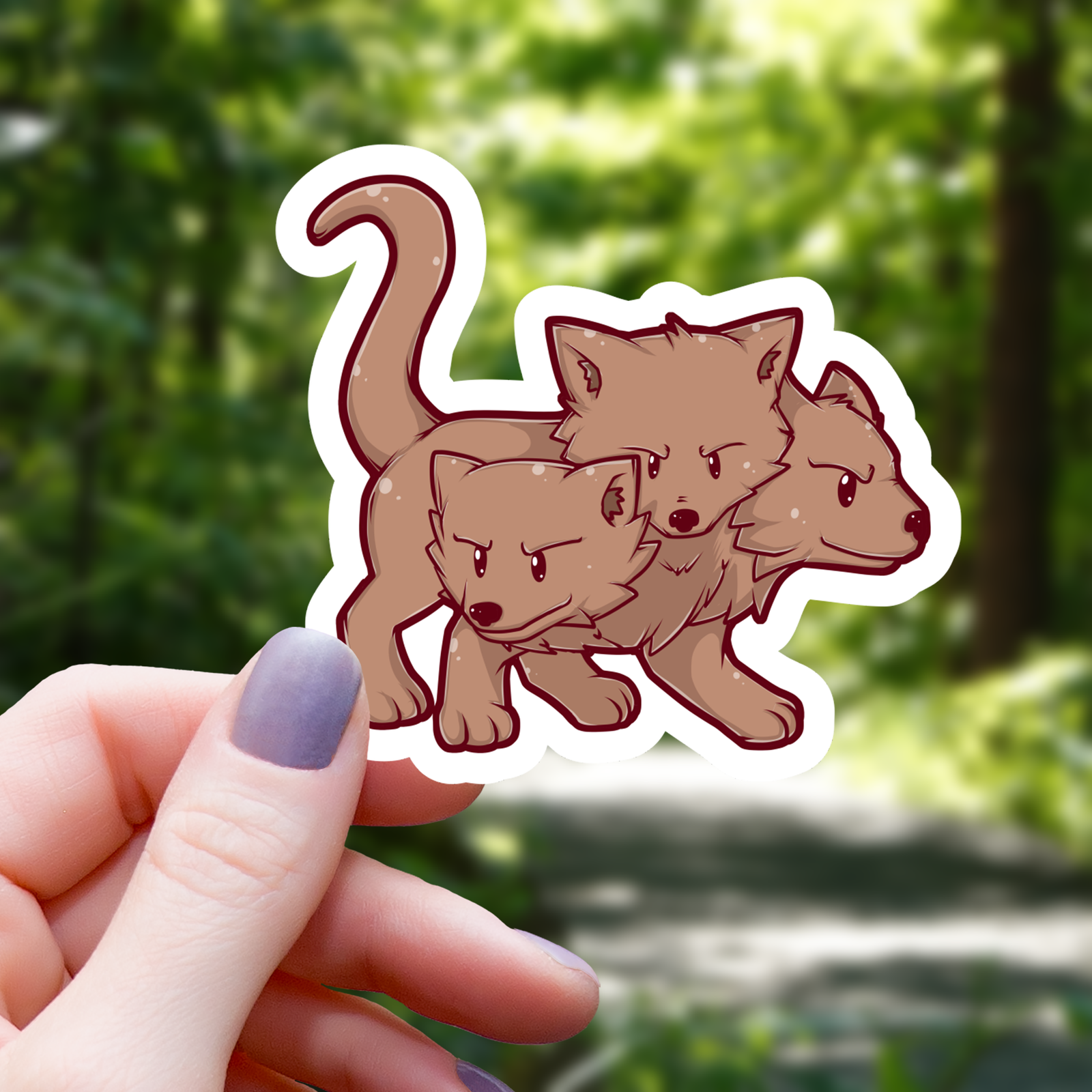 Cerberus 3 Headed Monster Sticker - 3"