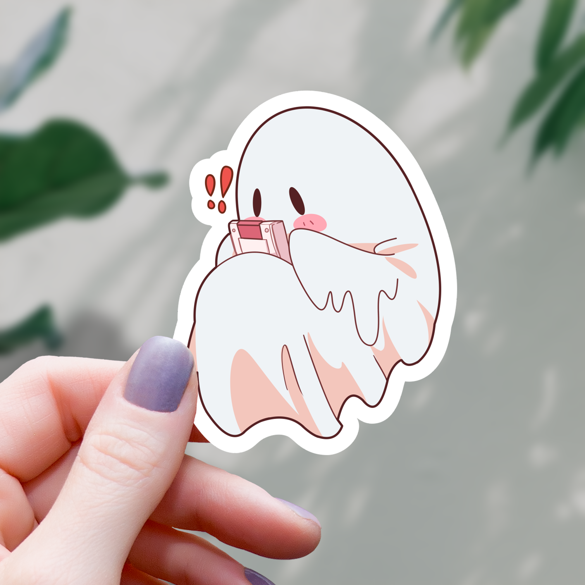 Ghost Playing Video Games Sticker - 3"