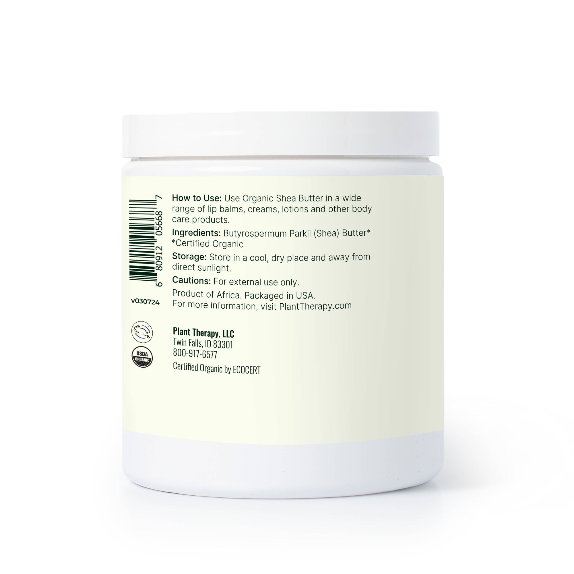 Organic Shea Butter 16 oz Jar