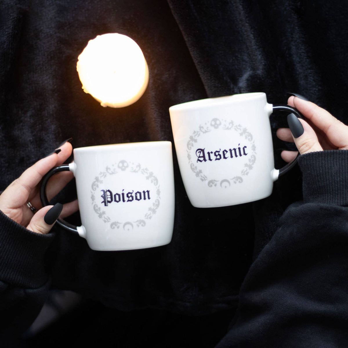 Gothic Poison and Arsenic Couples Mug Set