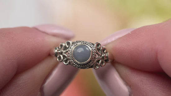 Angelite Sterling Silver Eden Ring