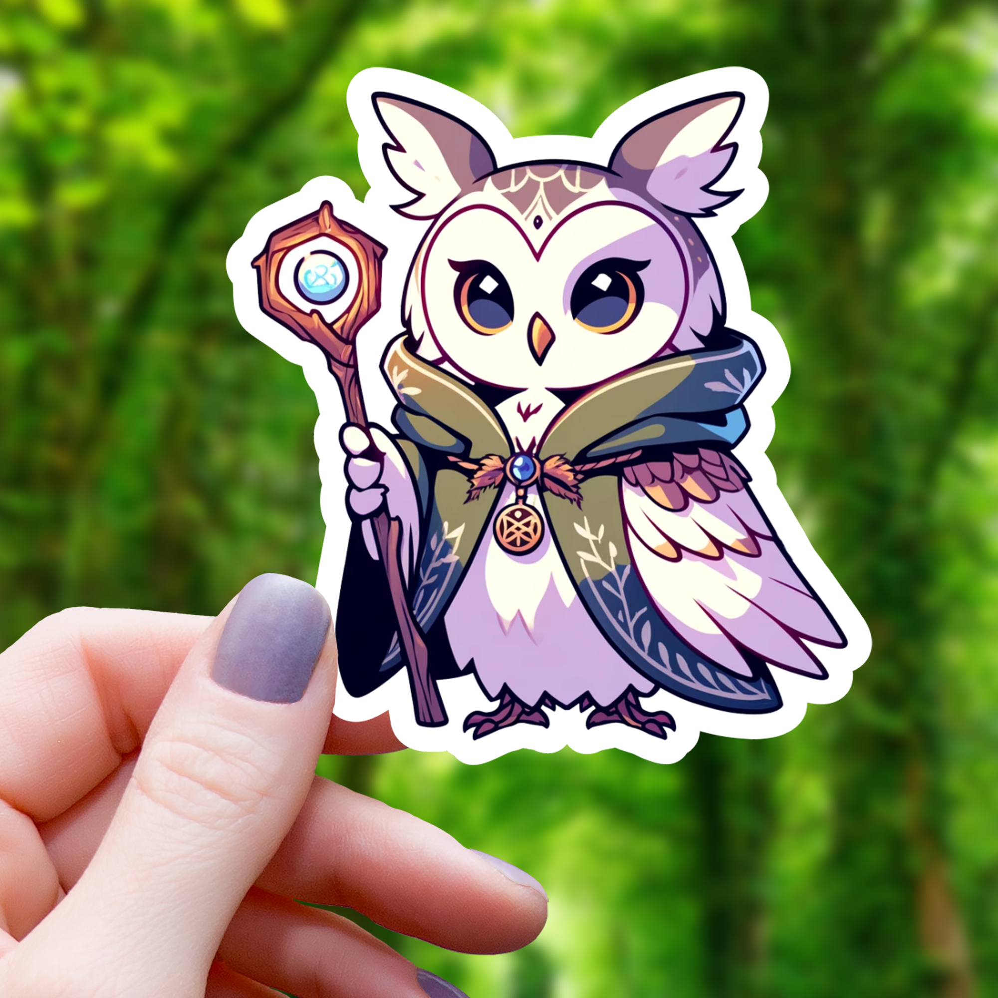 Owl Druid TTRPG Class Inspired Sticker - 3"