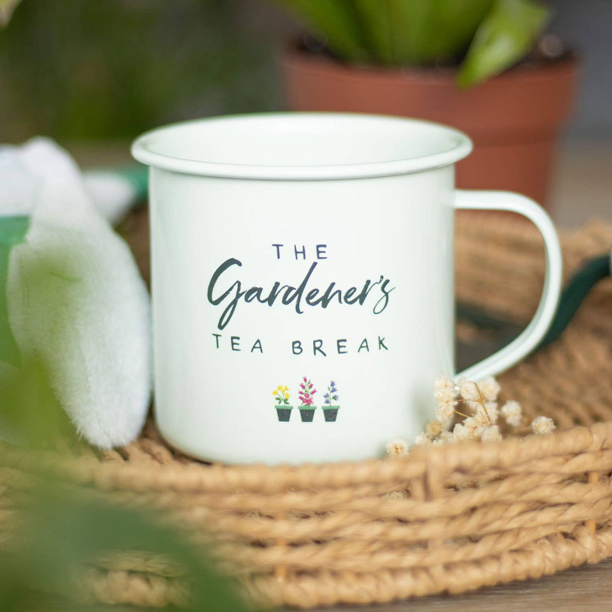 Gardener&#39;s Tea Break Enamel Mug