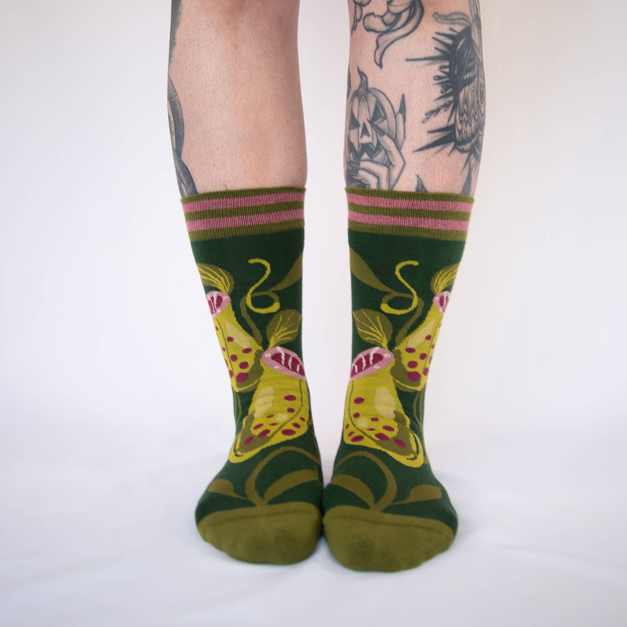 Pitcher Plant Crew Socks