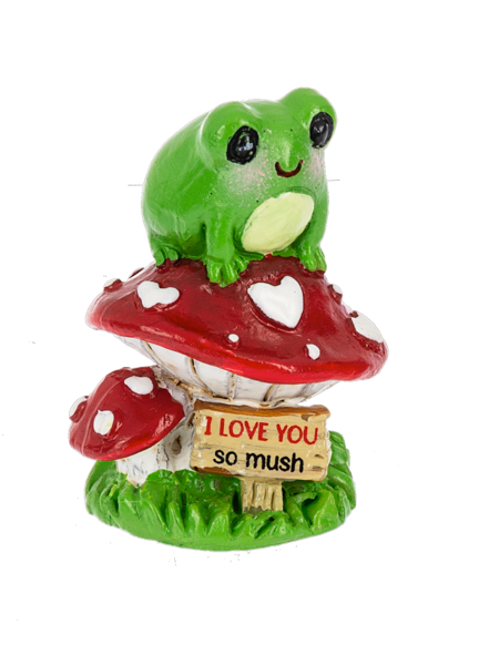 I Love You So Mush - Frog &amp; Mushroom Pocket Charm