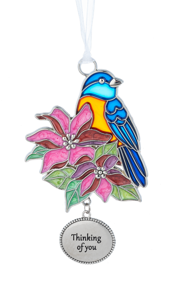 Thinking of You - Bluebird &amp; Floral Ornament