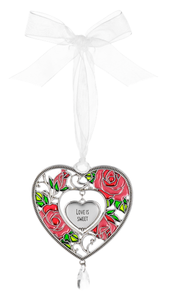 Love is Sweet - Floral Heart Ornament