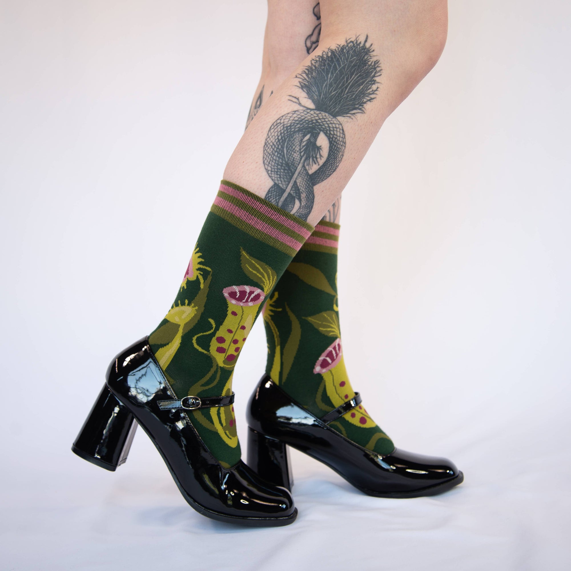 Pitcher Plant Crew Socks