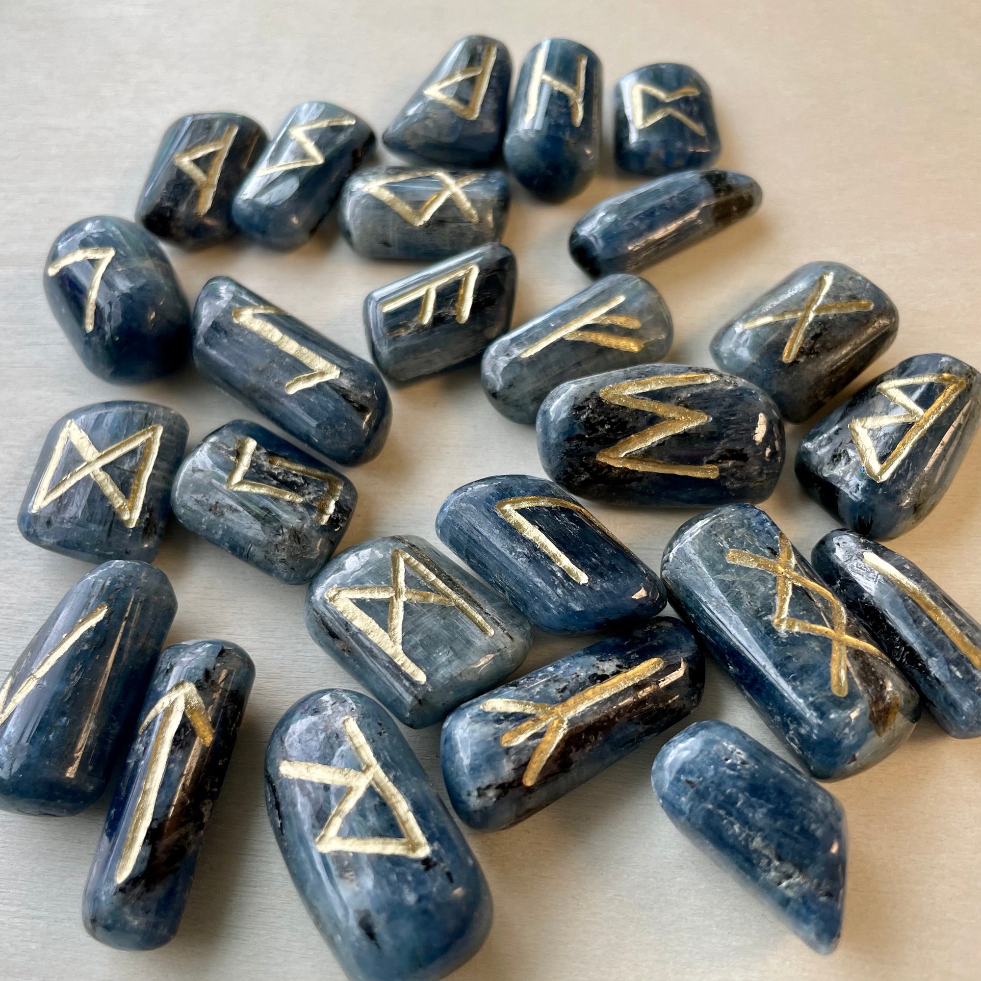 Artisan Blue Kyanite Runes Set