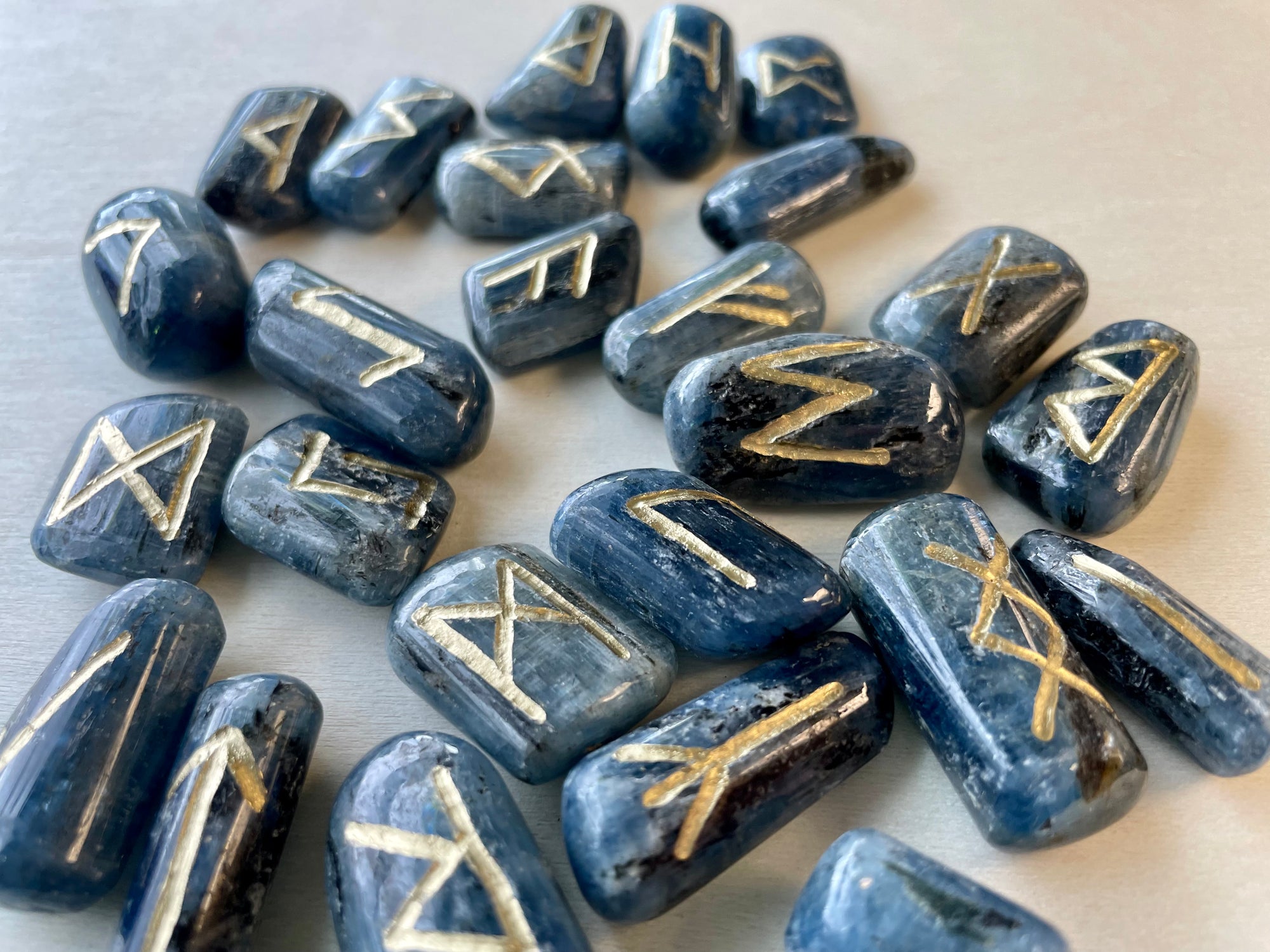 Artisan Blue Kyanite Runes Set