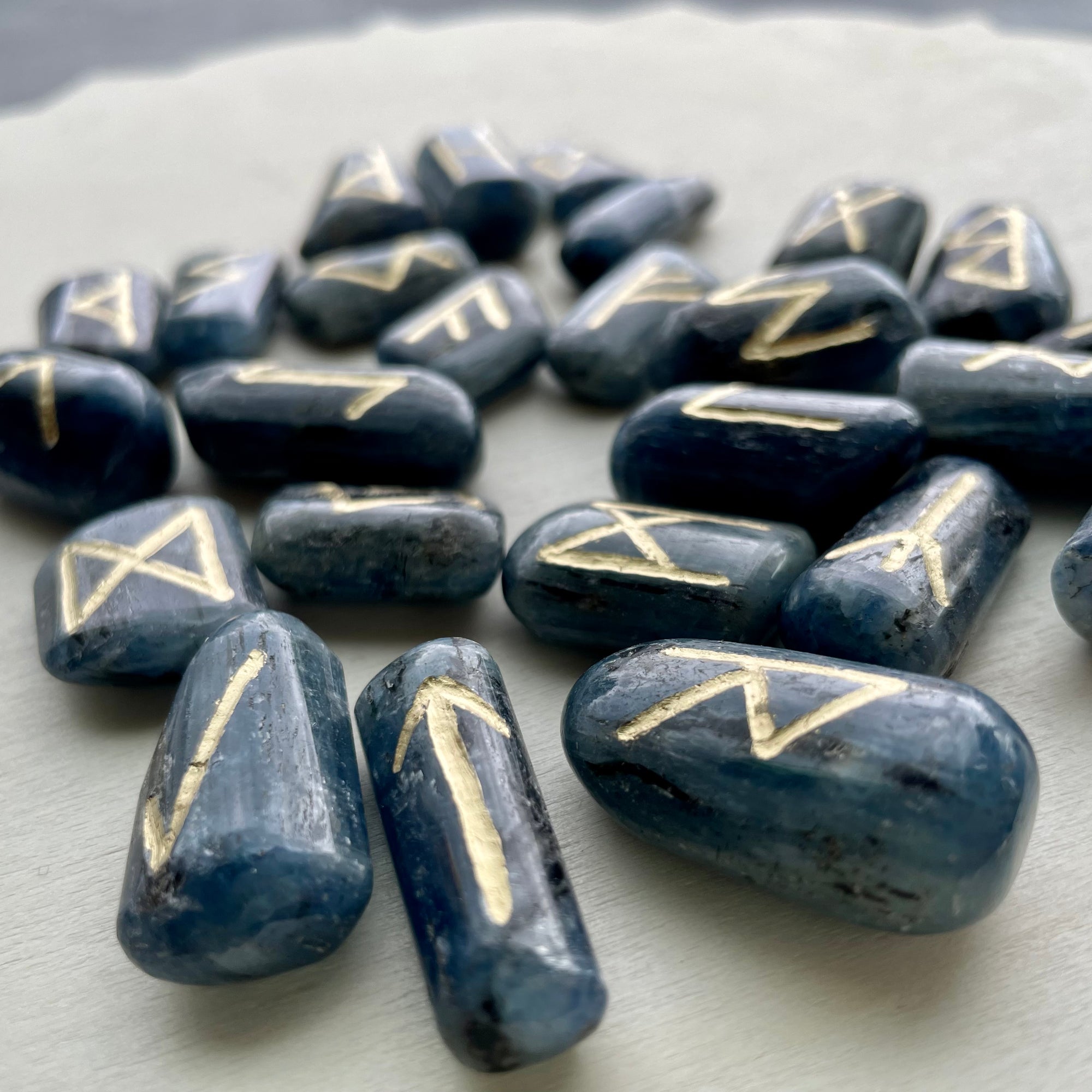 Artisan Blue Kyanite Runes Set