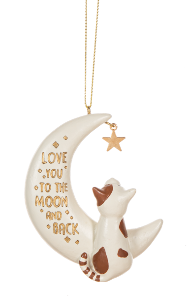 Love You To The Moon And Back Cat Ornament