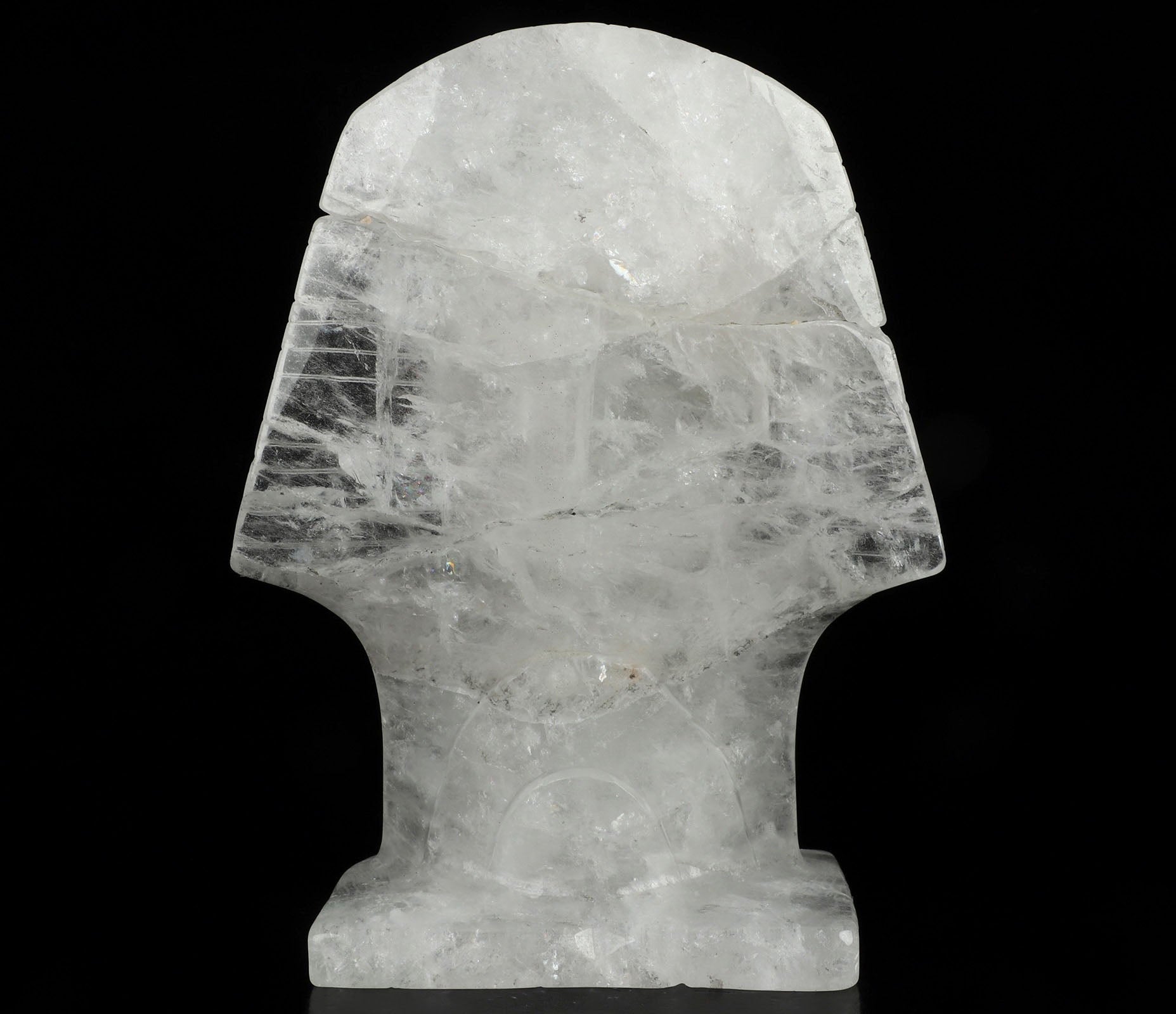 Egyptian Pharaoh Quartz Crystal Skull Large 7.1"