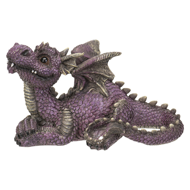 Grinning Purple Dragon Statue