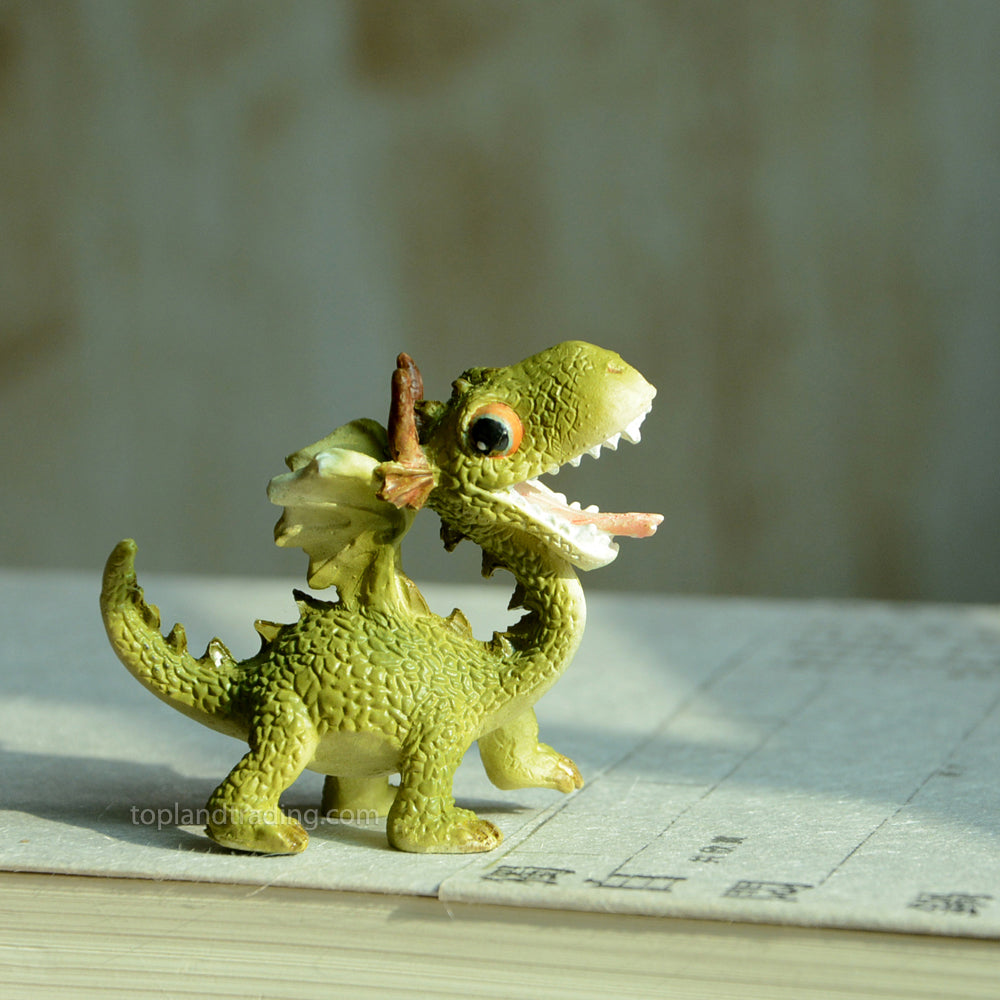 Mini Silly Green Dragon Figurine