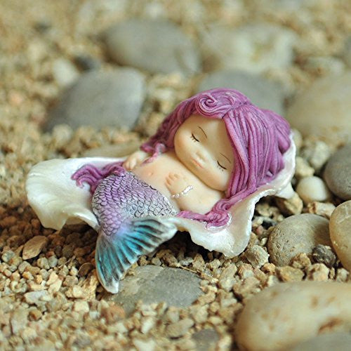 Little Mermaid Sleeping in seashell - Cast a Stone