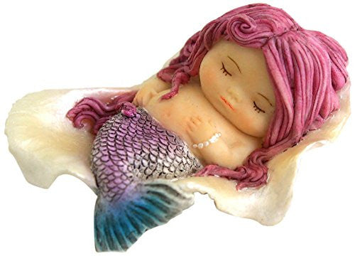 Little Mermaid Sleeping in seashell - Cast a Stone