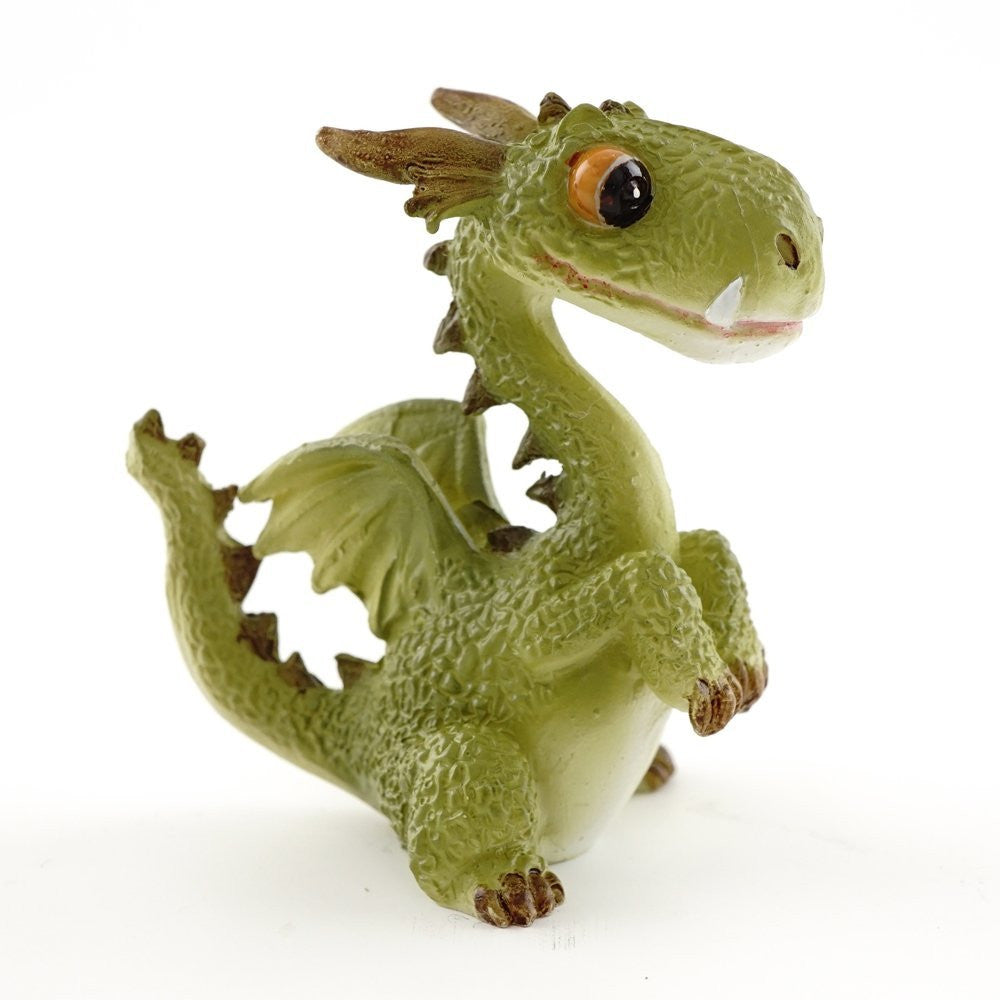 Mini Green Dragon Figurine - Cast a Stone