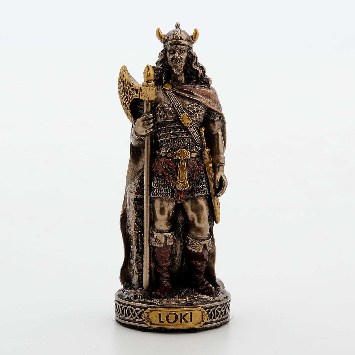 God of War Tyr Figurine With Fenrir Bronze Hand-painted 
