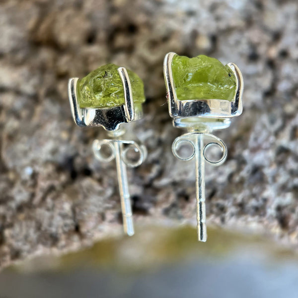 Sterling Silver Spike Earrings with Peridot popular