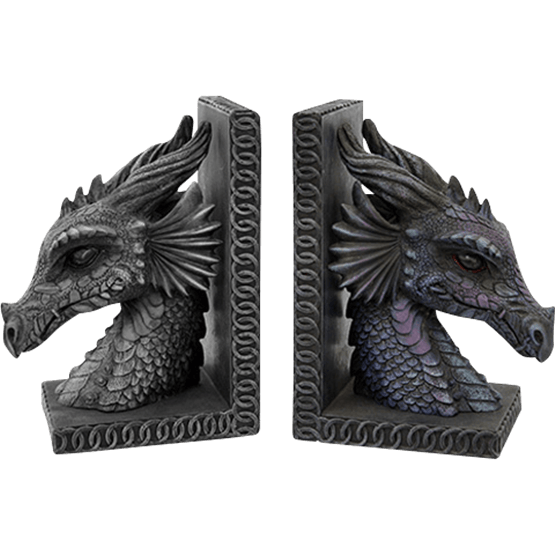 Dragon Head Bookends Set