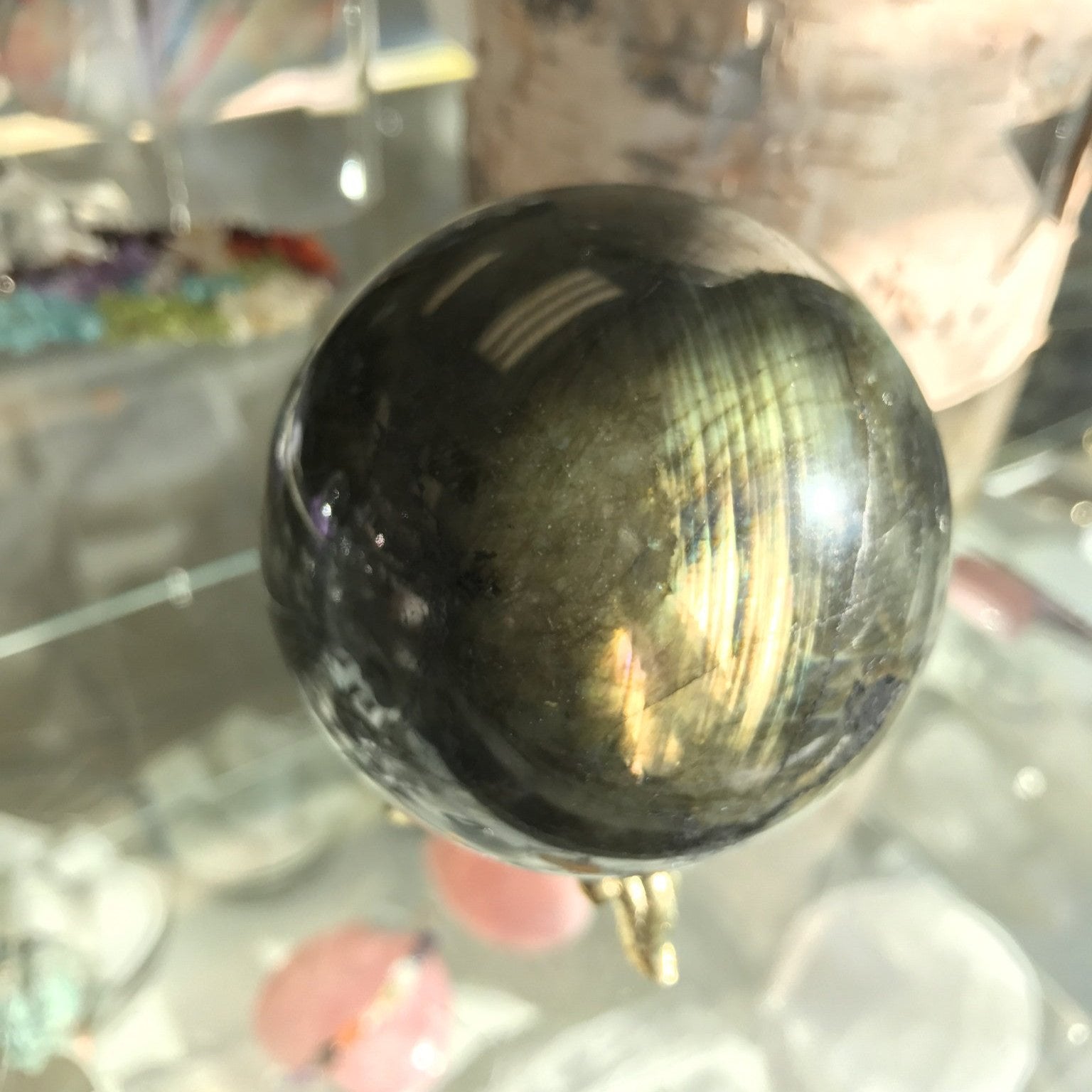 Labradorite Sphere - Cast a Stone