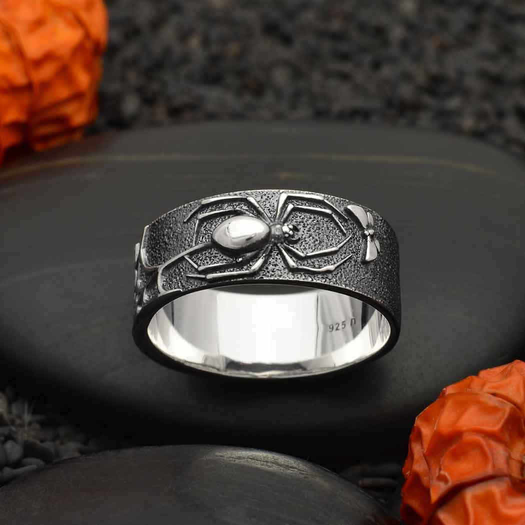 Silver Cast Net Ring