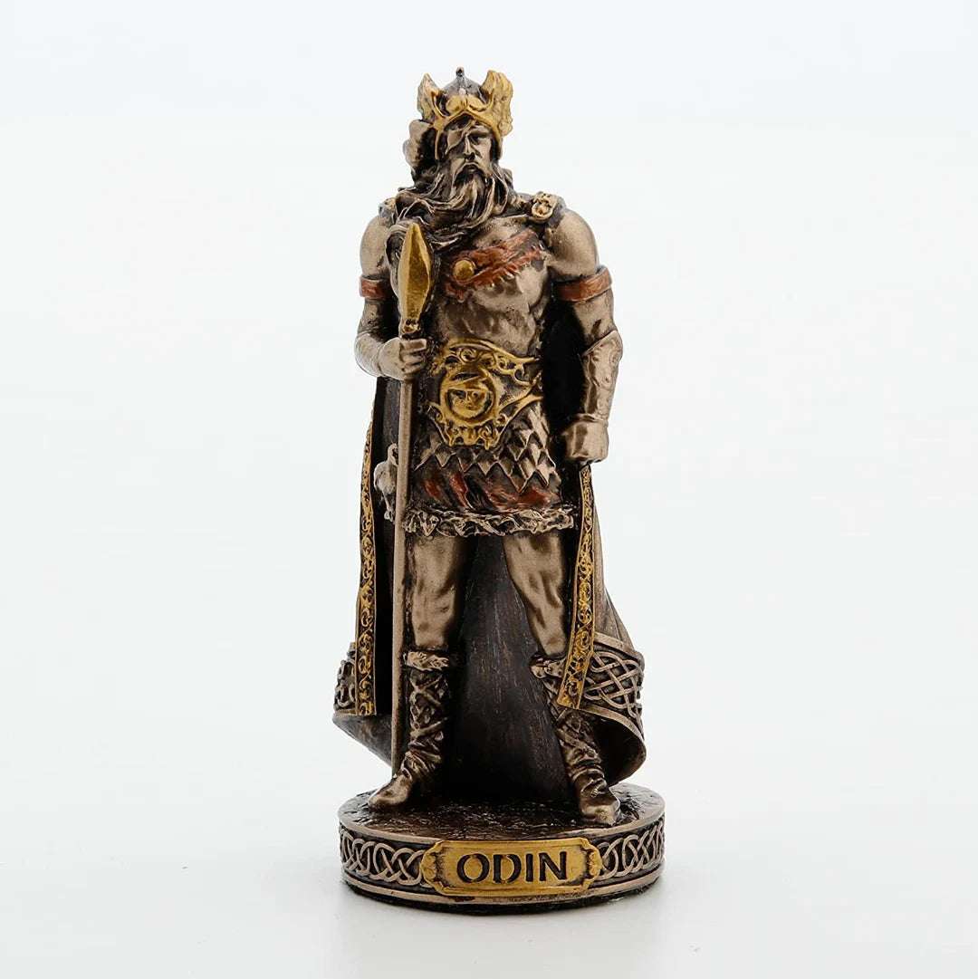 God of War Tyr Figurine With Fenrir Bronze Hand-painted 