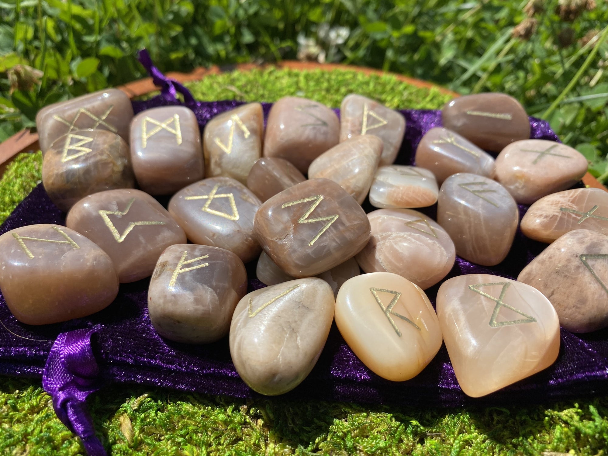 Rune Stones, Large Size Spiritual Stones, Futhark Reiki, Rune