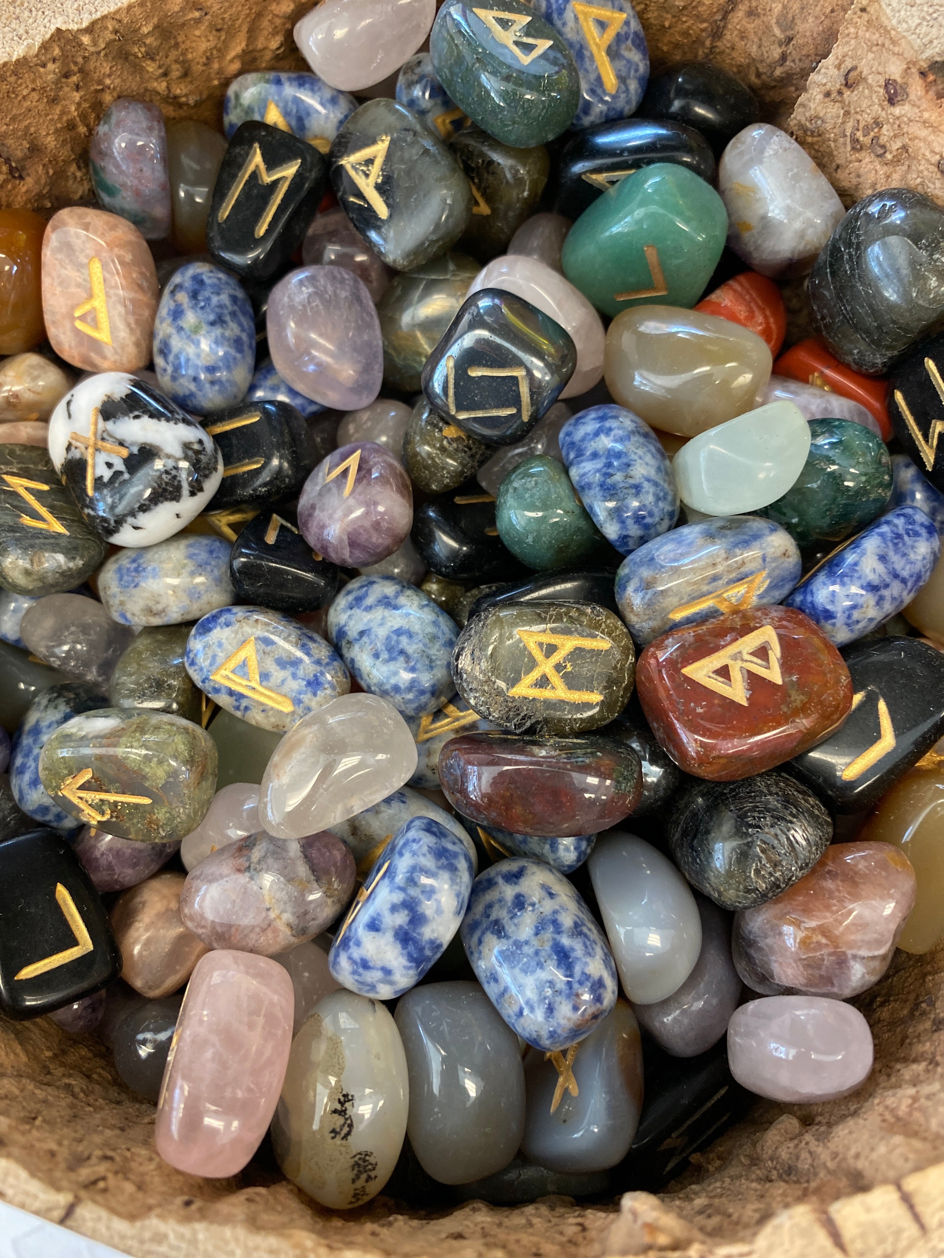 Polished Rune Stones 