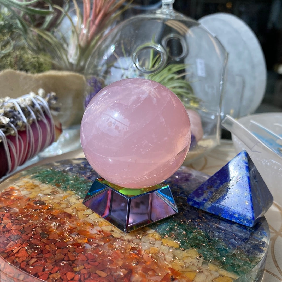 Rose buying quartz sphere