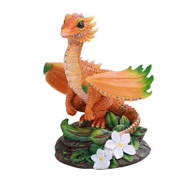 Orange Dragon Statue